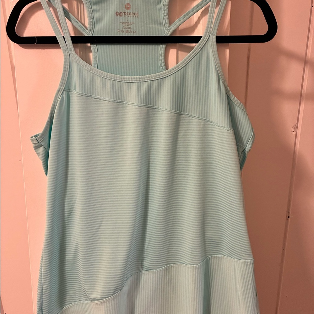 90 Degree By Reflex Mint Ribbed Racerback Tank